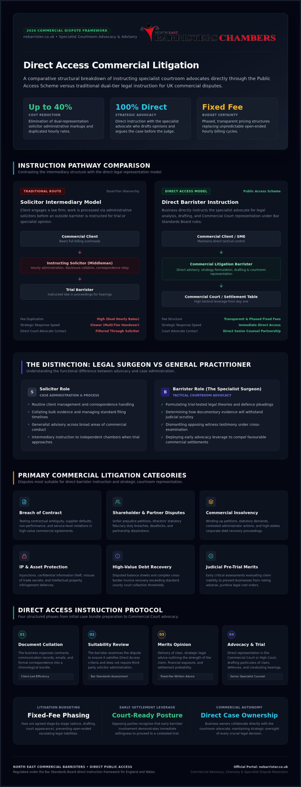 Commercial Litigation Barrister: 2026 Direct Access Guide
